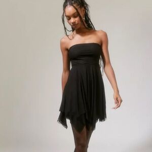 Urban Outfitters Black Strapless Dress